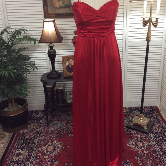 Jodi Kristopher Dresses & Skirts - Lady In Red Silky Evening Prom Party Pageant Gown